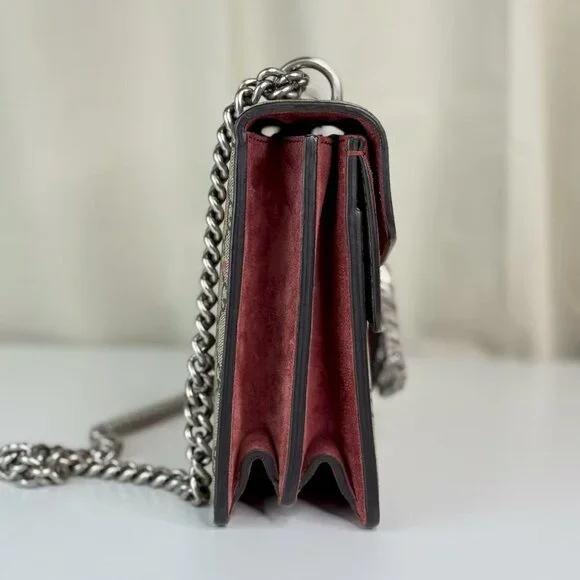 Gucci GG Logo Supreme Medium Flore Dionysus Shoulder Bag with Floral Detailing - Picture 4 of 9